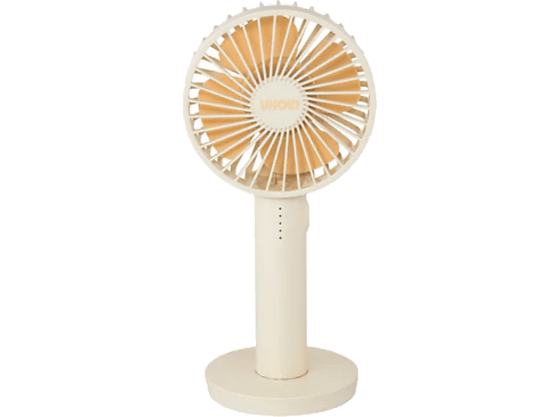 Unold 86621 Breezy II Akku-Handventilator Creme (4 Watt, 5 Geschwindigkeitsstufen)