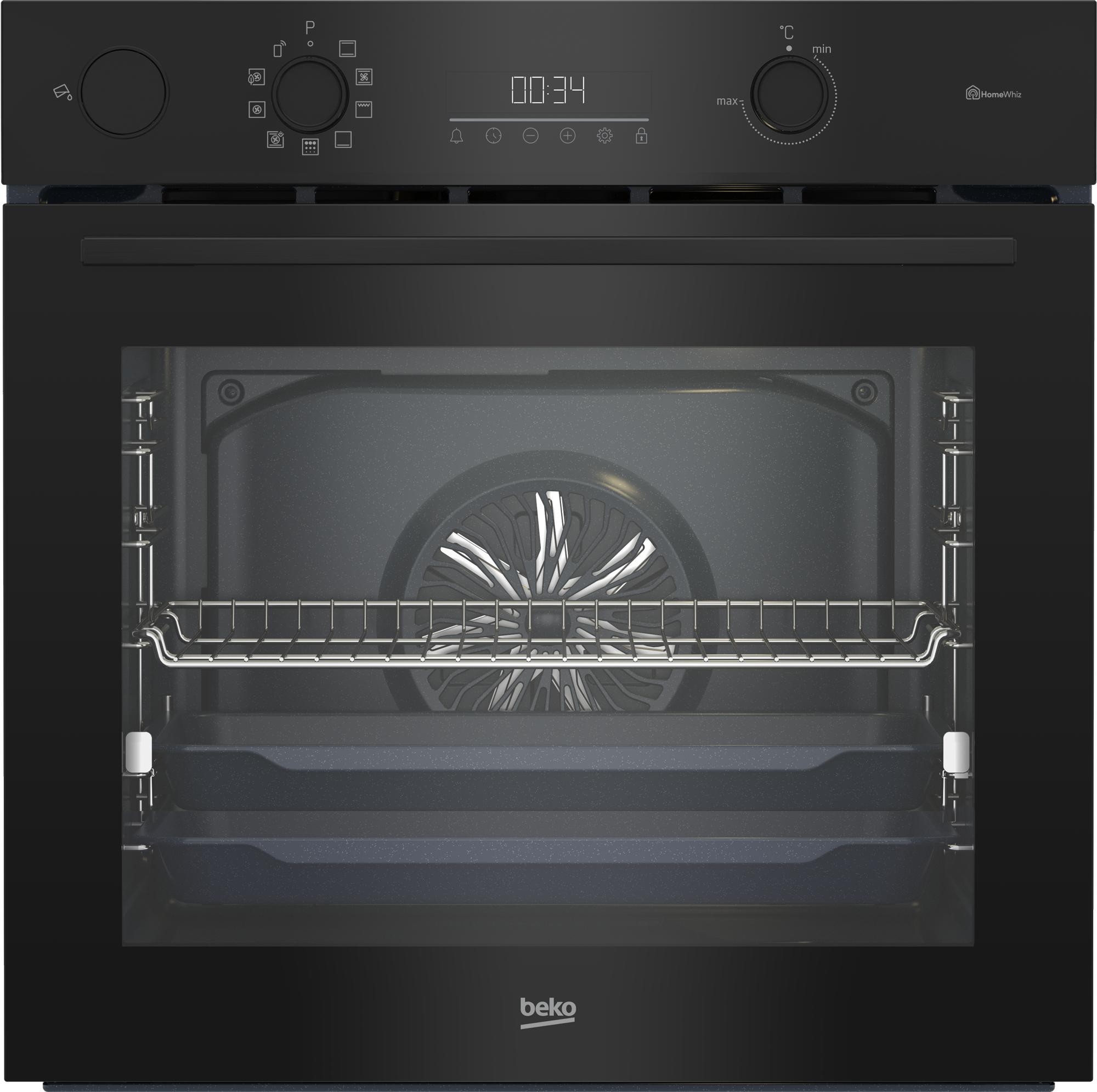 BEKO BBIS17300BMPSEC Beépíthető sütő, pirolitikus, gőz, Wifi, Softclose, teleszkópos sín