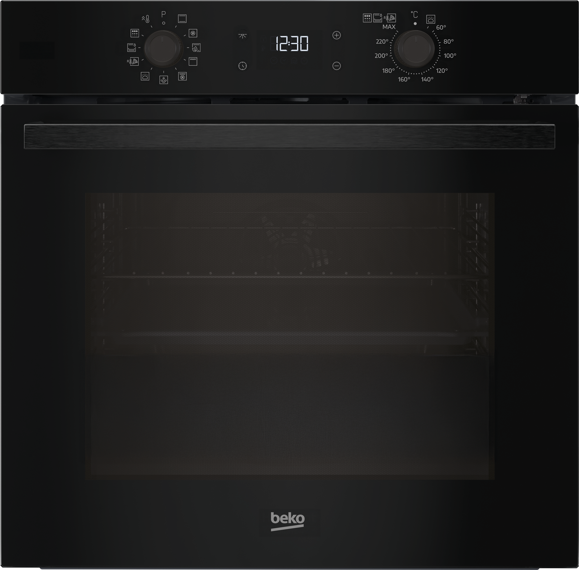 BEKO BBIS7301KSBP Beépíthető sütő, fekete, gőz, 71 l, teleszkópos sín, PizzaPro