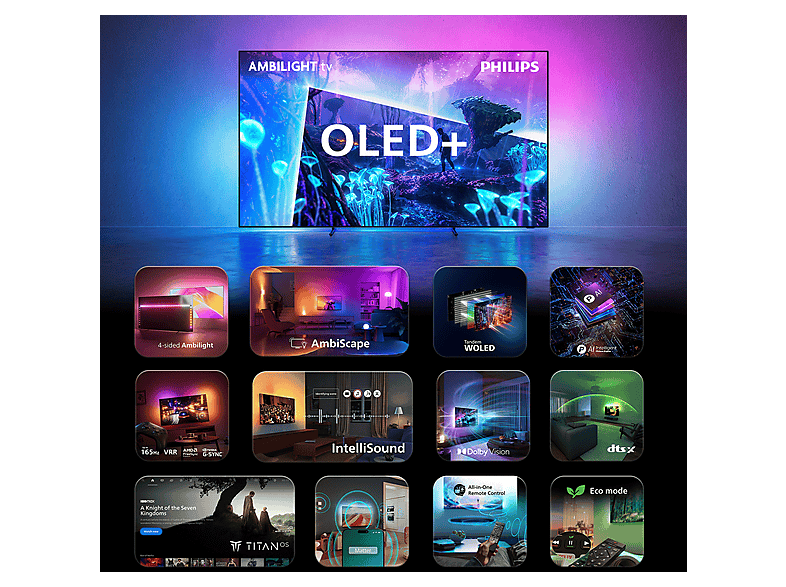 Philips 65OLED951/12 (2026) 65 Zoll 4K OLED Ambilight TV; OLED TV — Foto 5 von 5
