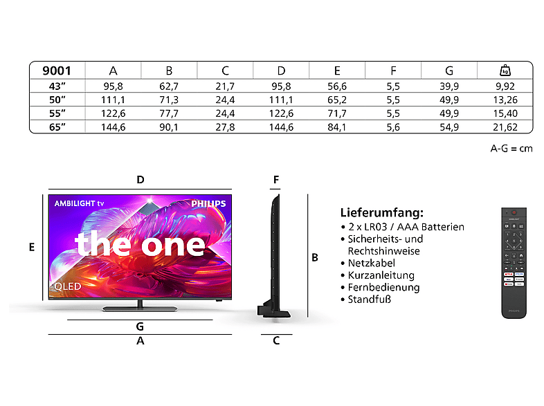 PHILIPS Ambilight TV 65PQS9001/12 QLED (Flat, 65 Zoll / 139 cm, UHD 4K, SMART TV, Ambilight)
