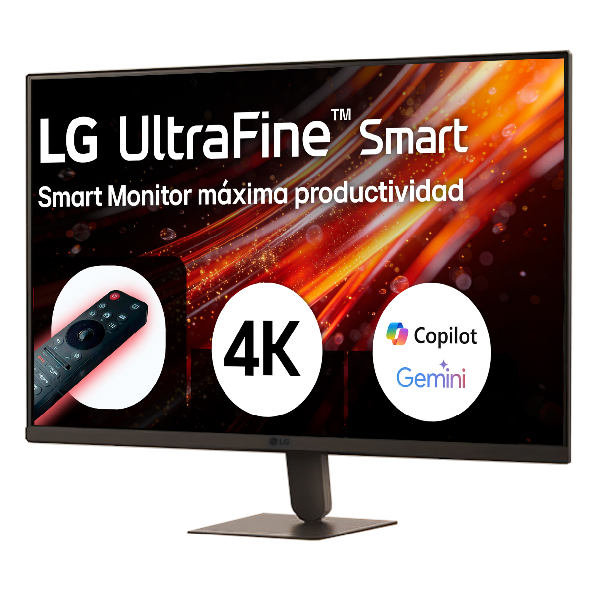 Monitor Inteligente LG UltraFine con 4K, Copilot, Gemini y control.