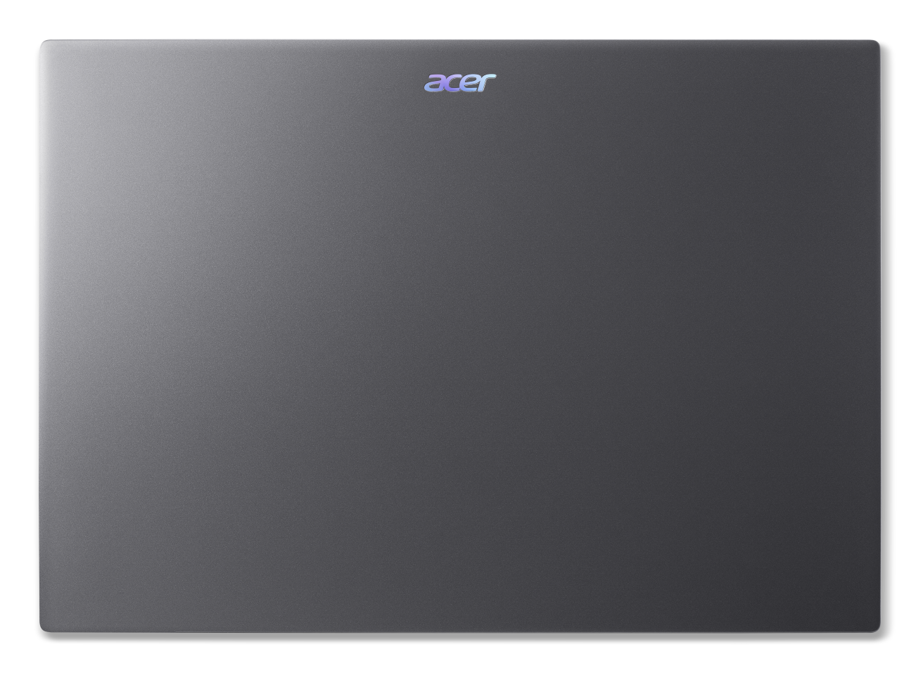 Zamknięty szary laptop Acer z metalicznym wykończeniem i logo.
