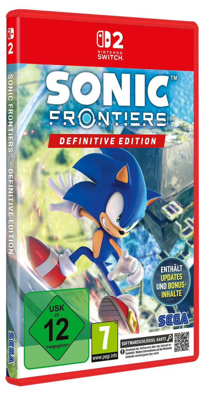 Sonic der Igel rennt auf der Sonic Frontiers Hülle für Nintendo Switch.