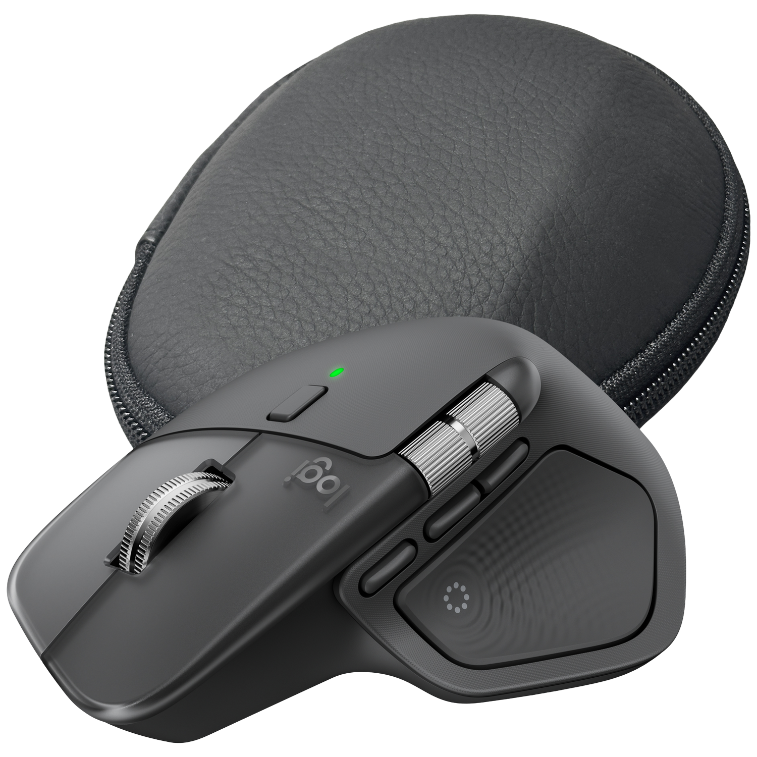 Logitech Mx Master 4 + Pouch Bundle Draadloos Muis Met Ergonomische Vorm Graphite