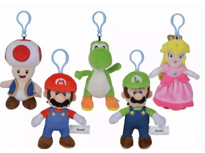Simba Plüschanhänger super MARIO 12cm 5fach sortiert (1 von 5 Figuren) Plüschanhänger — Foto 2 von 2
