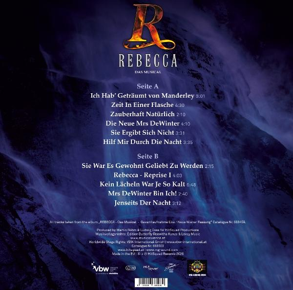 Das Cover zeigt den Titel REBECCA DAS MUSICAL mit einer Titelliste.