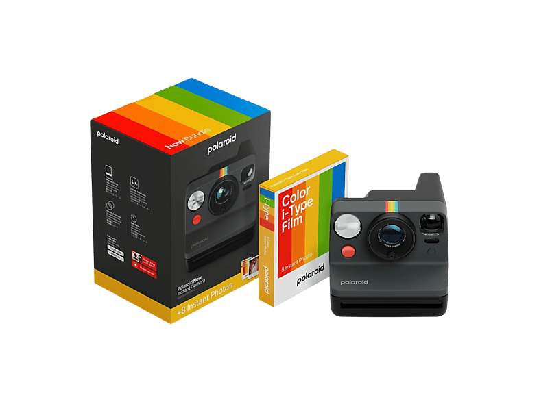 Polaroid Everything Box, Go Gen. 3 + 8 Farb-Sofortfilme, Sofortbildkamera Bundle, Schwarz