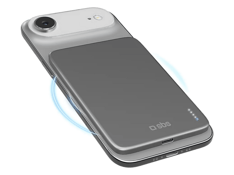 Powerbank SBS magnetyczny 3000mAh 15W MagSafe Szary
