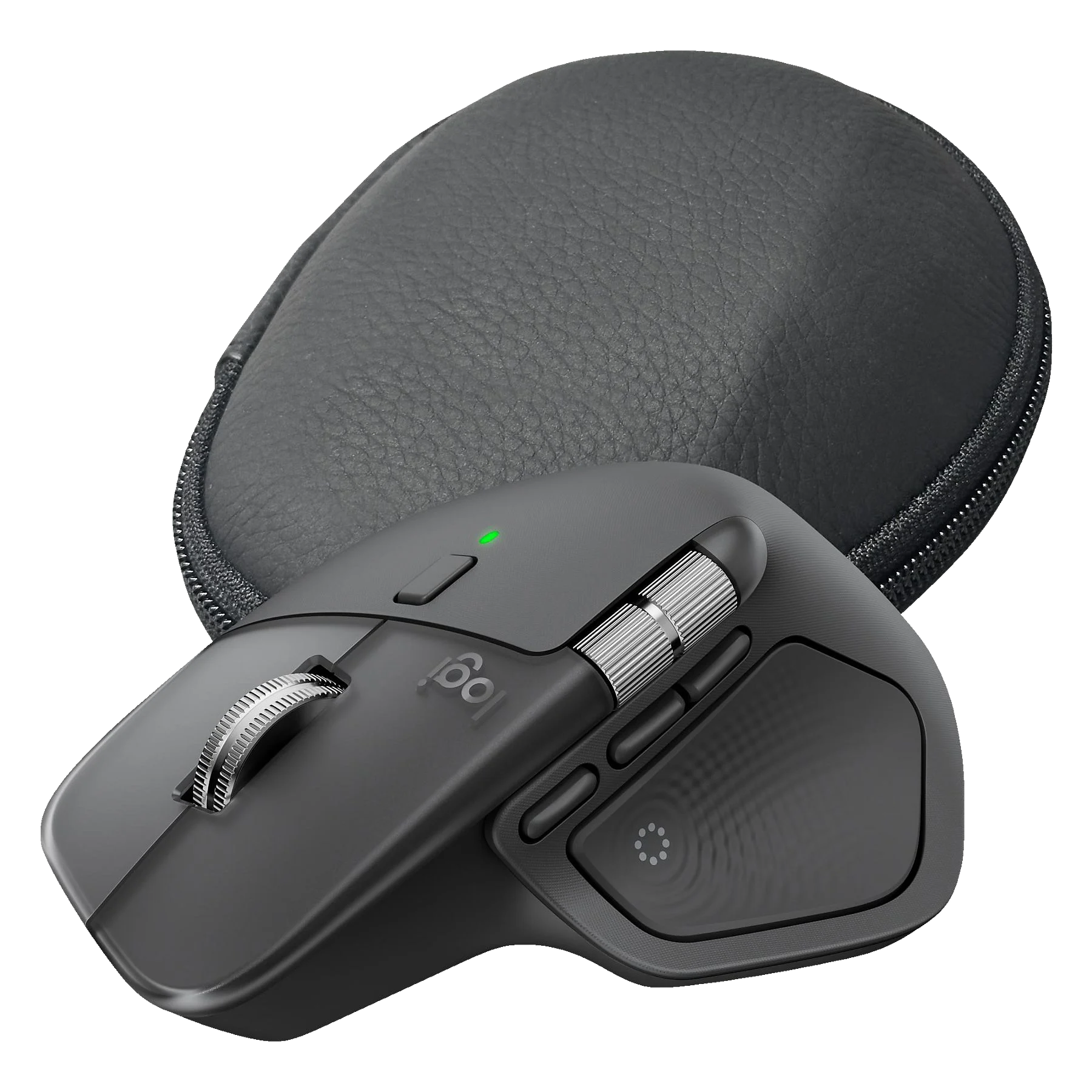 LOGITECH MX Master 4 vezeték nélküli optikai egér + hordtáska, Bluetooth, grafitszürke (991-000597)