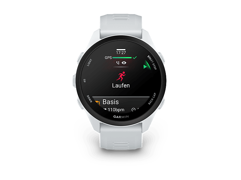 GARMIN Forerunner 70 Smartwatch Faserverstärktes Polymer Silikon, 20 mm, Steinweiss
