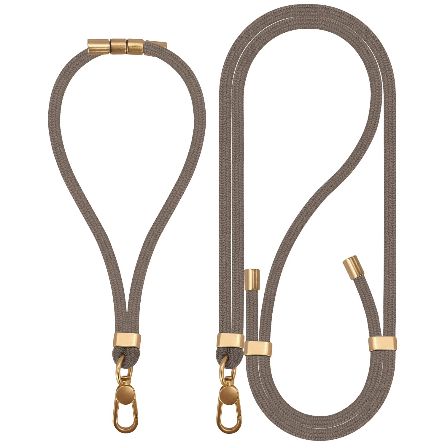 MYSTYLE Body & Wrist (2-Pack) Lanyard Set Telefoonhoesje Universeel Taupe