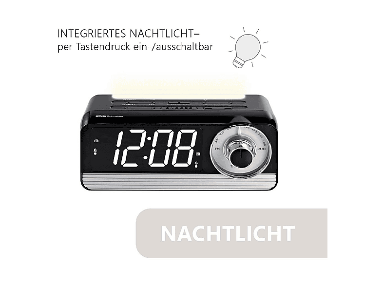Silva-Schneider TR 1970D Retro Tischradio mit Nachtlicht; Uhrenradio — Foto 5 von 5