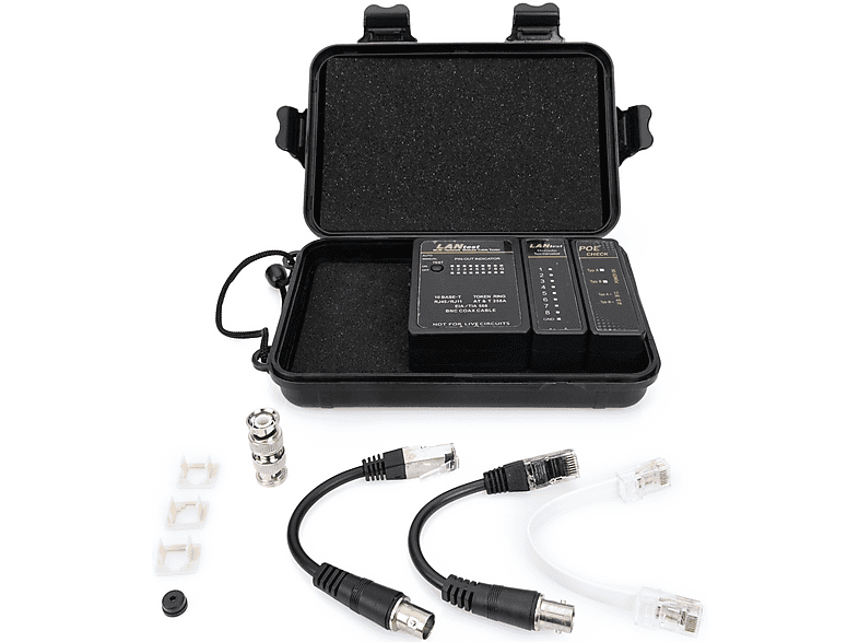 DIGITUS Netzwerk- und Kommunikationskabel Tester, RJ45 und BNC, Schwarz; Kabeltester----Kabeltester — Foto 2 von 2