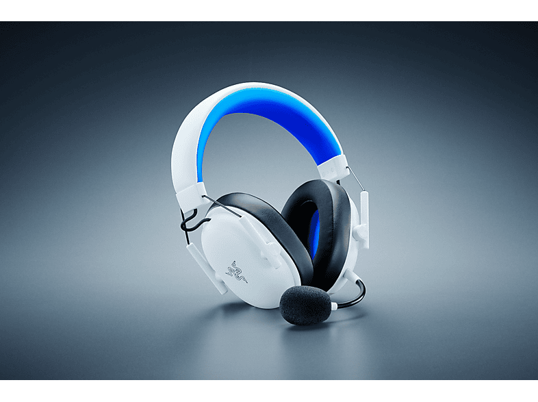 Auriculares gaming - Razer BlackShark V3 X HyperSpeed, 70 h de autonomía con conexion 2.4GHz en PC, Para PlayStation, Blanco y azul