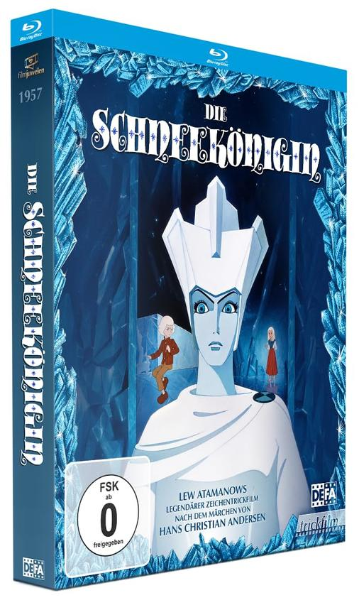 Blu-ray-Cover: Die Schneekönigin, ein Zeichentrickfilm von Lew Atamanow.