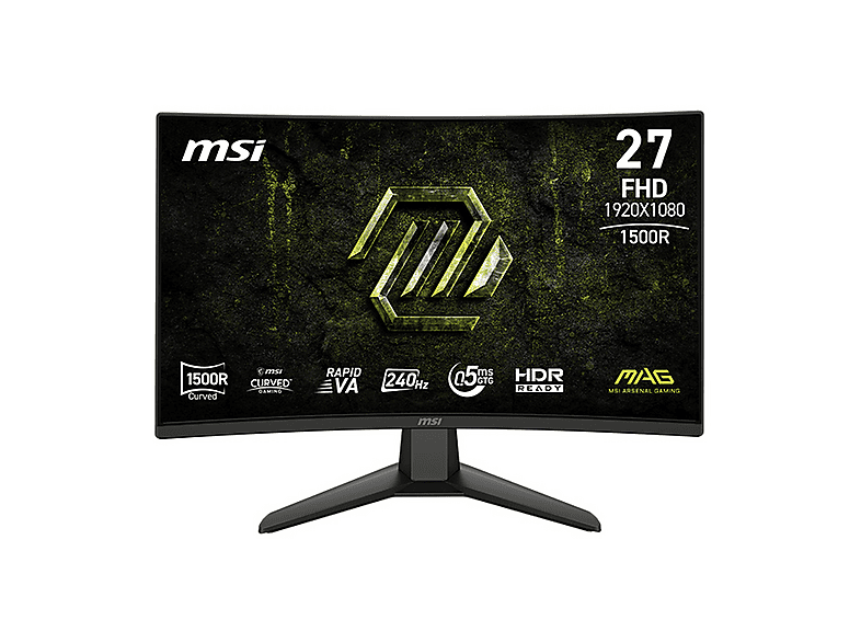MSI MAG 274CF X24 Monitor Gaming, 27 ", Full-HD, 1920 x 1080 Pixel, tempo di risposta 1 ms, refresh rate 240 Hz