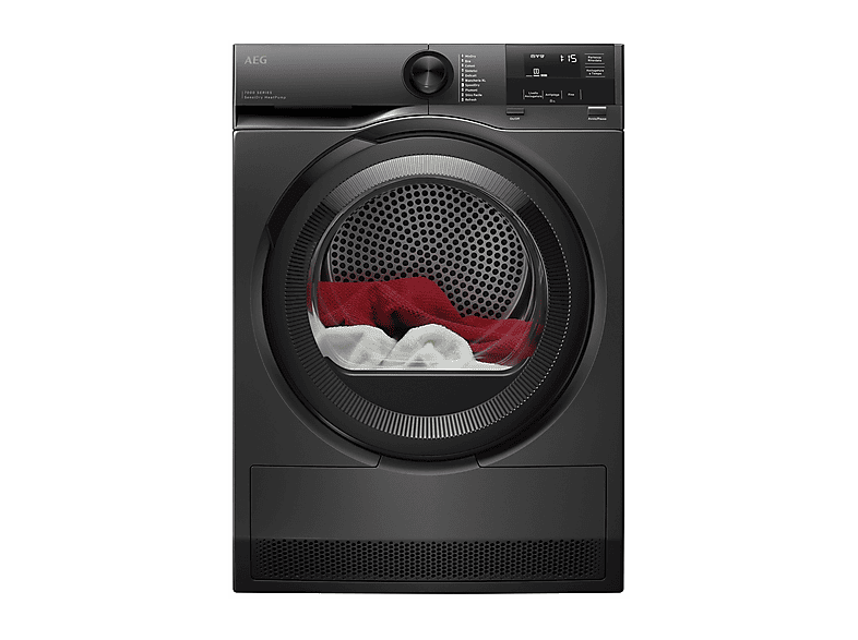 ASCIUGATRICE AEG TR7HG18B A pompa di calore, 8 kg, profondità 63,8 cm, 66 dB(A), Nero, Classe C