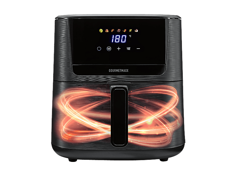 Gourmetmaxx 30436 Heißluftfritteuse 6,5 l, 1600 Watt, Schwarz — Foto 3 von 5