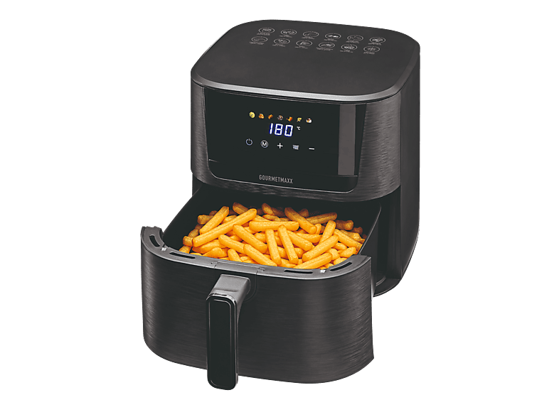 Gourmetmaxx 30436 Heißluftfritteuse 6,5 l, 1600 Watt, Schwarz