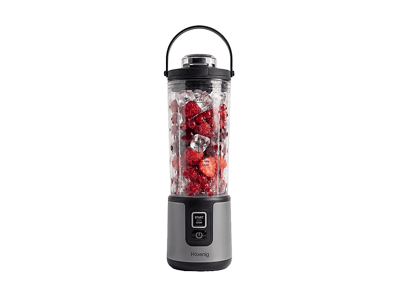 FRULLATORE H.KOENIG MOOTH9, Potenza 110 W, Caraffa da 0.47 l, 1 velocità, Acciaio inox, Grigio scuro