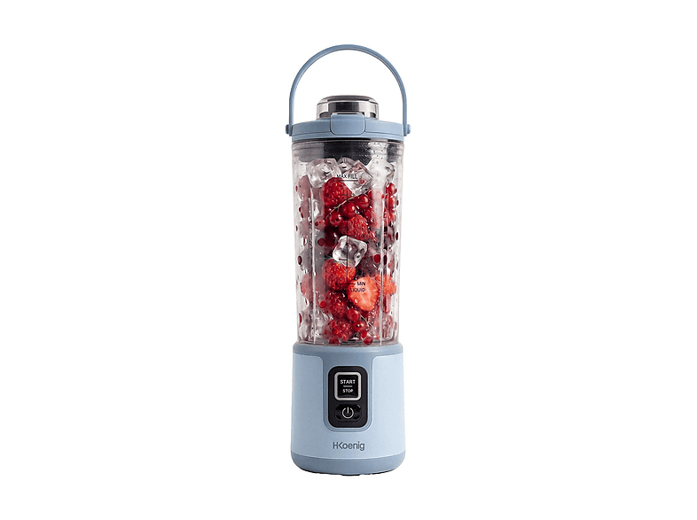 FRULLATORE H.KOENIG MOOTH16, Potenza 110 W, Caraffa da 0.47 l, 1 velocità, Acciaio inox, Azzurro