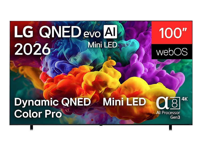 LG 100QNED87B6 TV (Flat, 100 / 253 cm, UHD 4K, Smart TV, webOS)