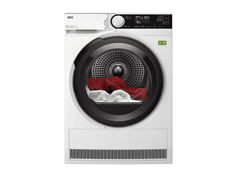 ASCIUGATRICE AEG TR8H310BY A pompa di calore, 10 kg, profondità 63,6 cm, 62 dB(A), Bianco, Classe B