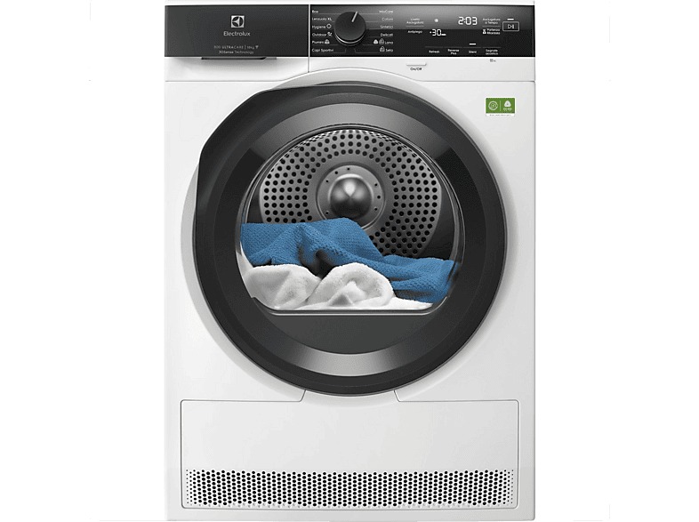 ASCIUGATRICE ELECTROLUX EW7H4E10BY A pompa di calore, 10 kg, profondità 63,6 cm, 62 dB(A), Bianco, Classe B