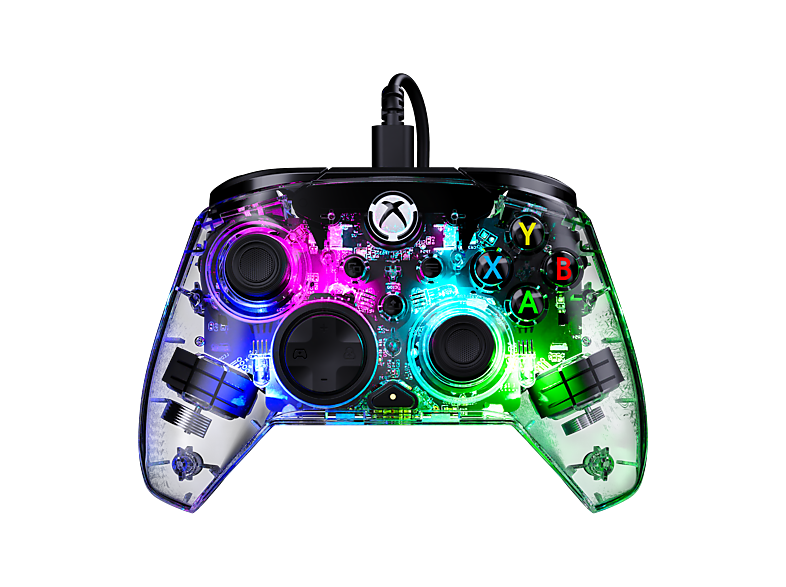 Mando Xbox - Turtle Beach Afterglow™ Wired RGB, Para Series, Con Cable, Tecnología Hall-Effect, Multicolor y Transparente