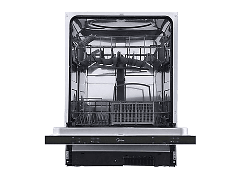 Lavavajillas integrable - Midea MID60S110.2, 12 servicios, 4 programas, 59.8 cm, Sin panelar
