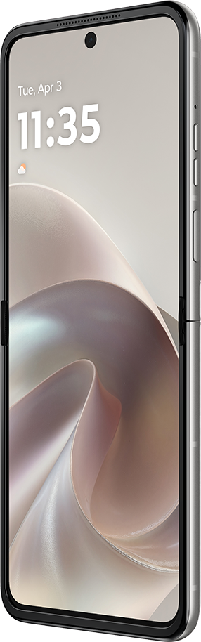 Ezüst flip telefon, a képernyőn 11:35-öt mutat.