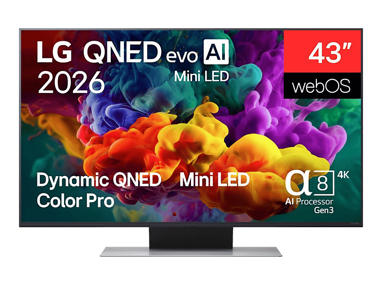 LG 43QNED86B6B TV (Flat, 43 / 108 cm, UHD 4K, Smart TV, webOS)