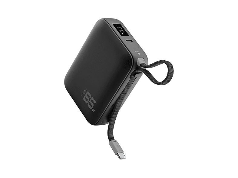 Powerbank - CellularLine Pocket, 20000 mAh, Carga rápida, 65 W, Hasta 144h de carga, USB C, Negro
