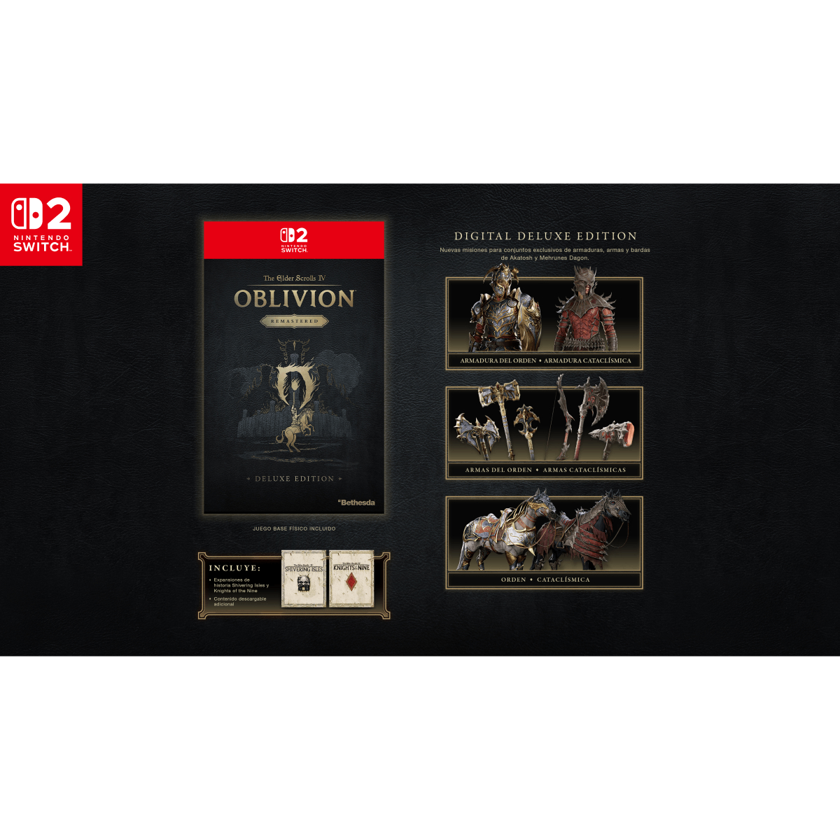 Videojuego Nintendo Switch 'The Elder Scrolls IV: Oblivion Remastered' Edición Deluxe.