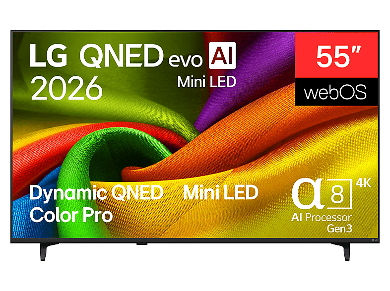 LG Electronics 55QNED8MB6C (2026) 55 Zoll 4K QNED evo Mini LED Smart TV; QNED TV