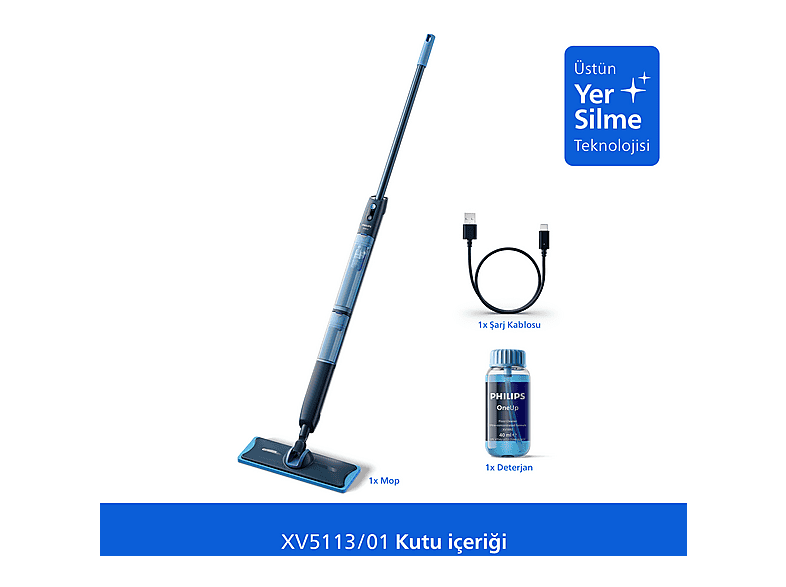 PHILIPS XV5113/01 OneUp 5000 Serisi Elektrikli Mop