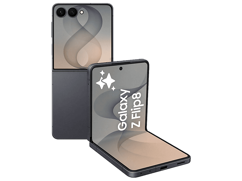 Móvil - Samsung Galaxy Z Flip8, Grafito, 256 GB, 12 GB RAM, 6.9" Dynamic AMOLED 2X , Exynos 2600, 4300 mAh, Android 17