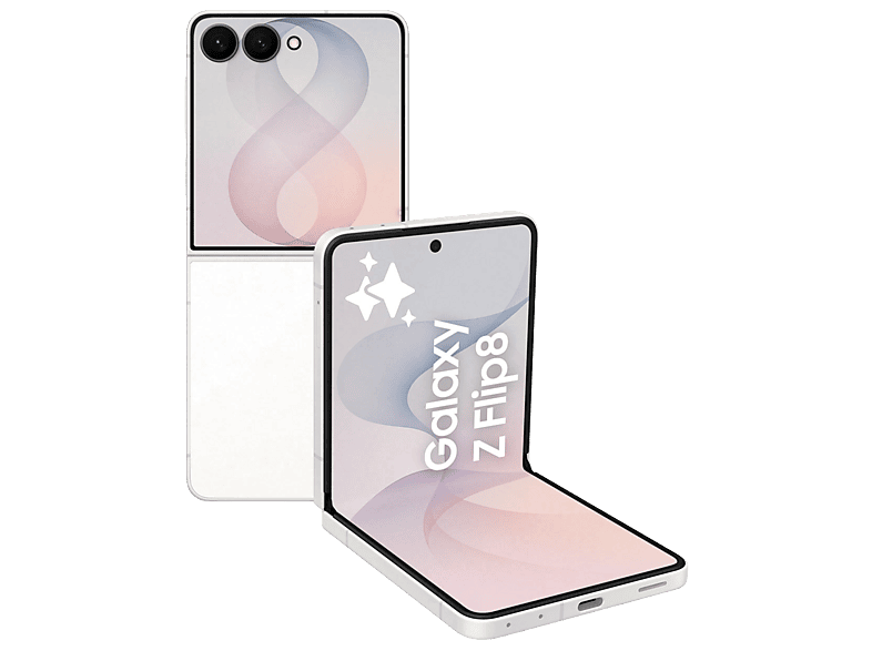 Móvil - Samsung Galaxy Z Flip8, Blanco, 512 GB, 12 GB RAM, 6.9" Dynamic AMOLED 2X , Exynos 2600, 4300 mAh, Android 17