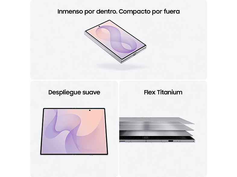 Samsung Galaxy Z Fold8, Blanco, 1 TB, 16 GB RAM, 7.6" Dynamic AMOLED 2X, Qualcomm Snapdragon 8 Elite Gen 5, 4800 mAh, Android 17