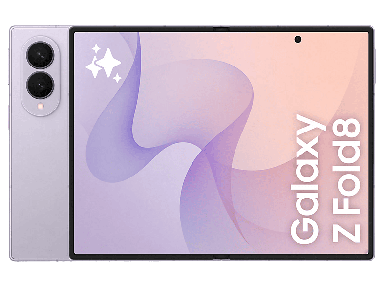 Móvil - Samsung Galaxy Z Fold8, Lavanda, 1 TB, 16 GB RAM, 7.6" Dynamic AMOLED 2X, Qualcomm Snapdragon 8 Elite Gen 5, 4800 mAh, Android 17