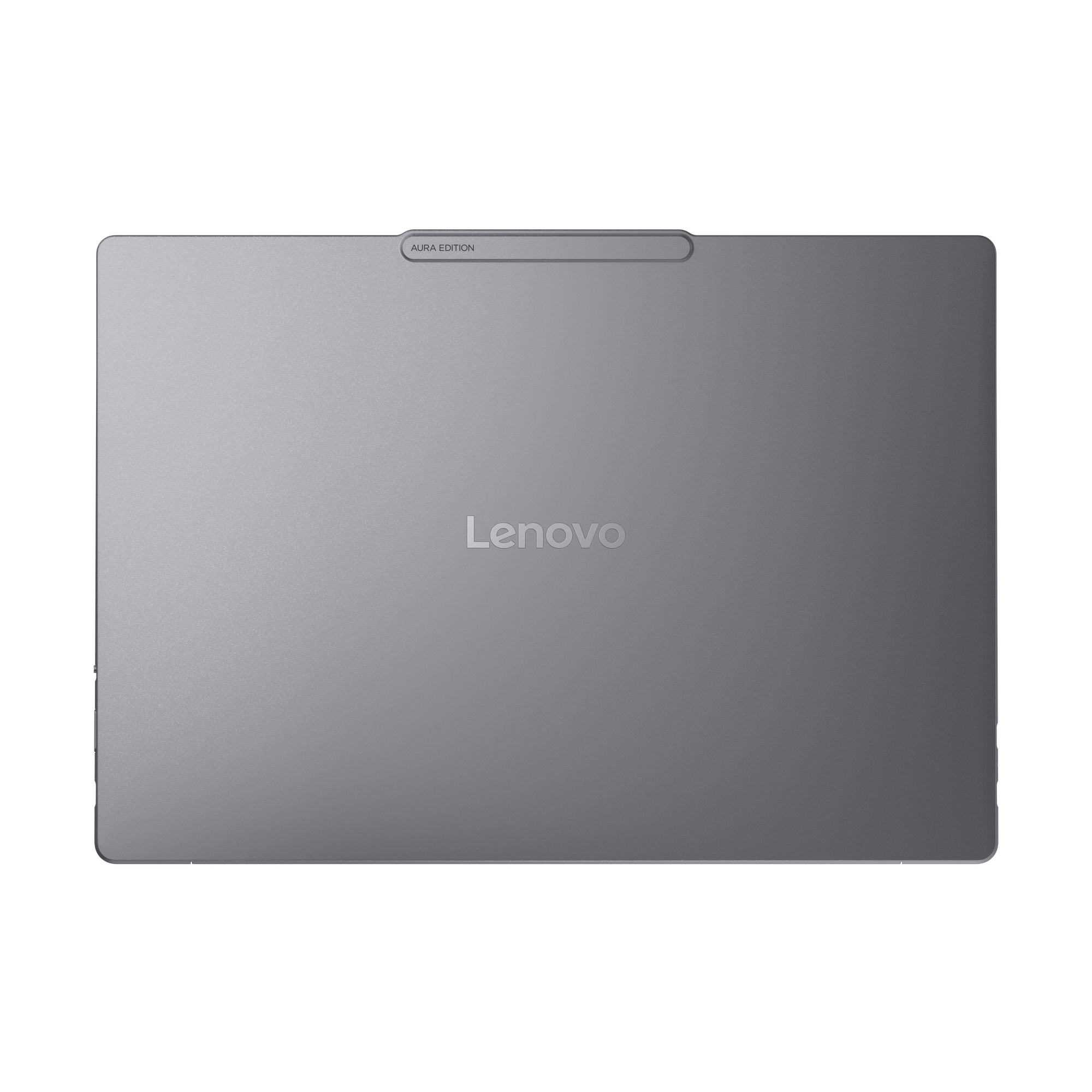 Ein graues Lenovo Tablet mit der Aufschrift „AURA EDITION“.