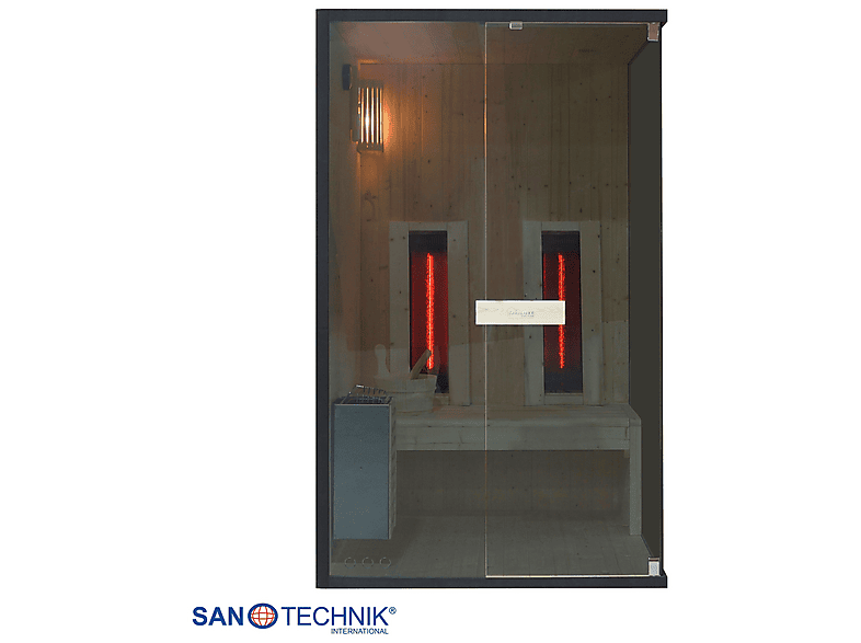 Sanotechnik Glacier M Sauna + Infrarotkabine für 2 Personen 120x120x200 cm (3,6 kW)