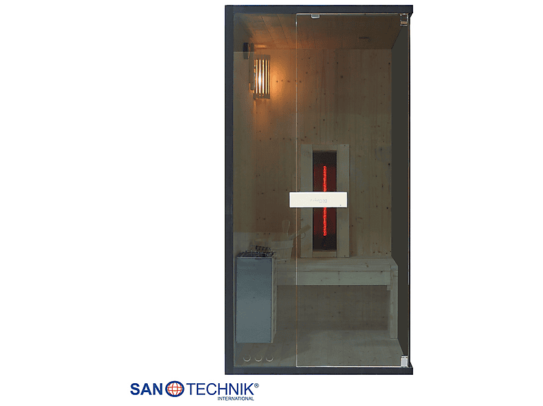 Sanotechnik Glacier S Sauna + Infrarotkabine für 1 Person 100x120x200 cm (3,6 kW)