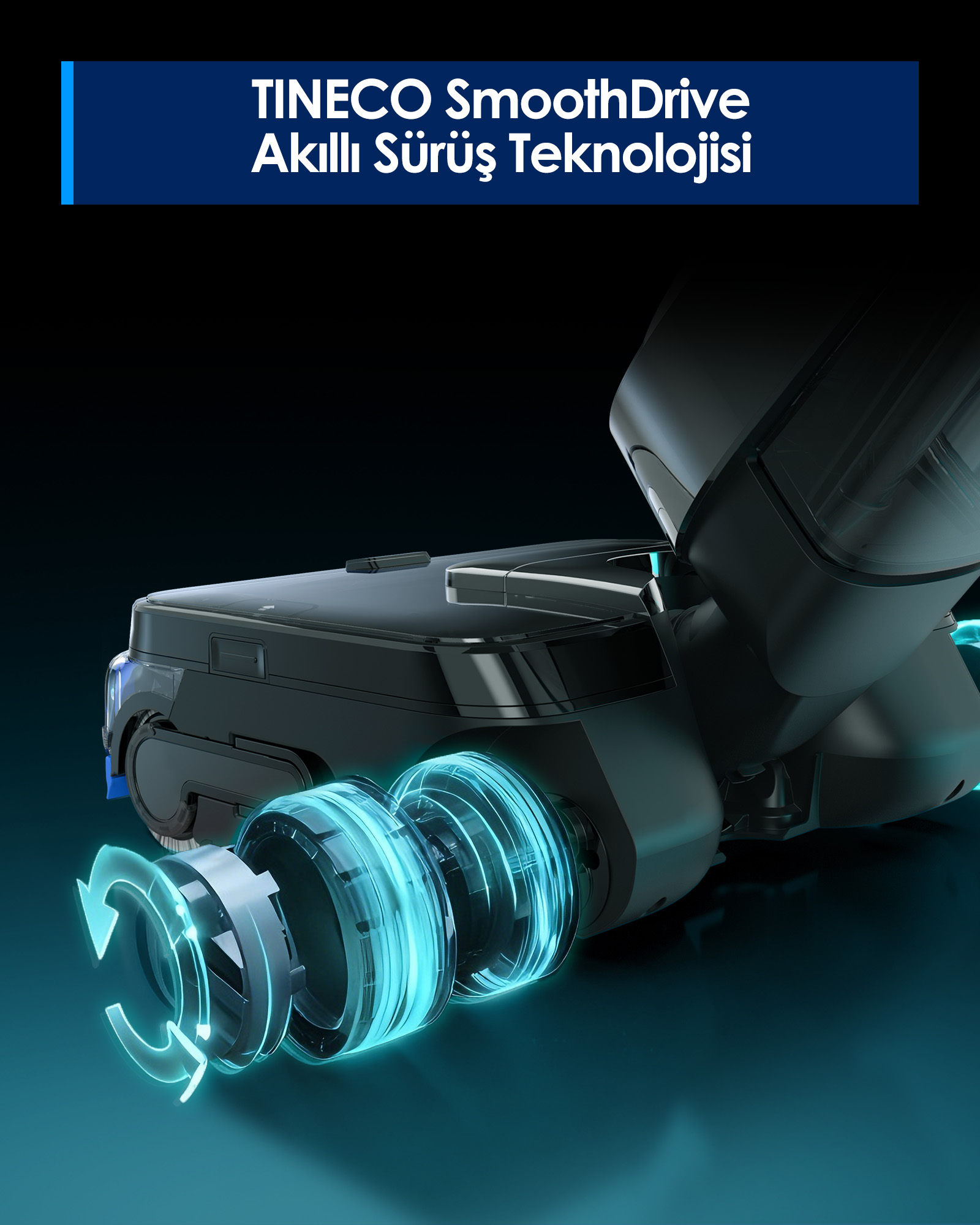 TINECO Floor One S9 Scientist Islak Kuru Şarjlı Dikey Süpürge Gri