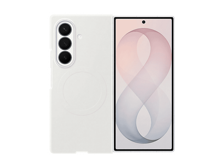 SAMSUNG Silicone Magnet Case COVER per Samsung Galaxy Z Fold8 Ultra, Bianco
