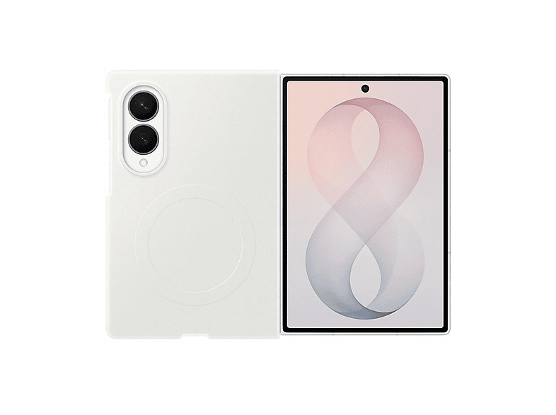 SAMSUNG Silicone Magnet Case COVER per Samsung Galaxy Z Fold8, Bianco