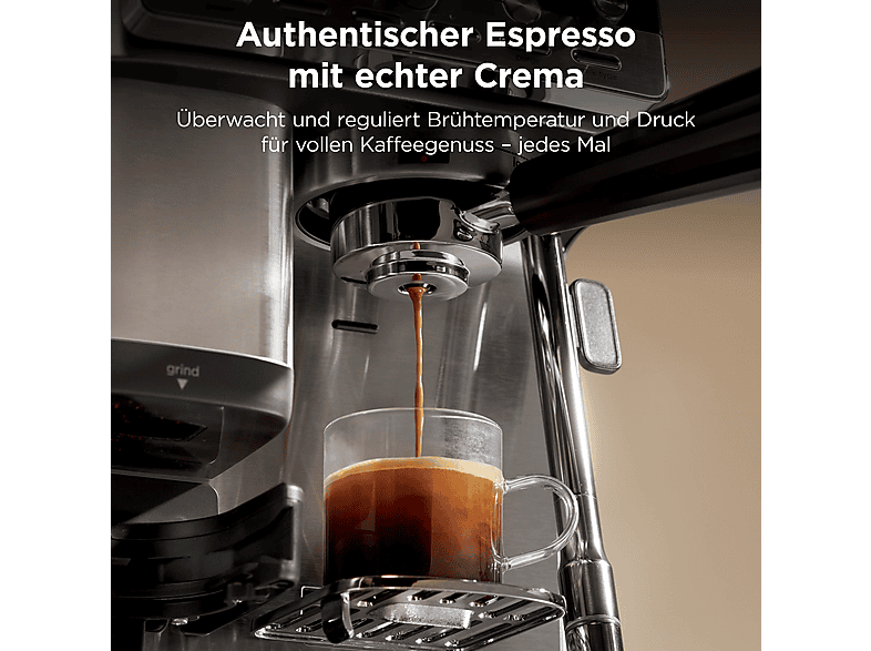 Ninja ES352EU Luxe Café mini Plus Kaffeemaschine (Silber, mit eingebauter Waage & Mahlwerk, 1650 Watt) — Foto 4 von 5