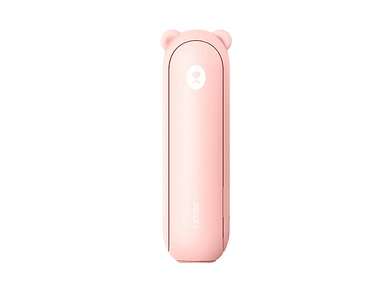 Ventilador portátil - Jisulife Life8 Plus, 10W, 4500 mAh, 3 Velocidades, Hasta 46h Autonomía, Rosa