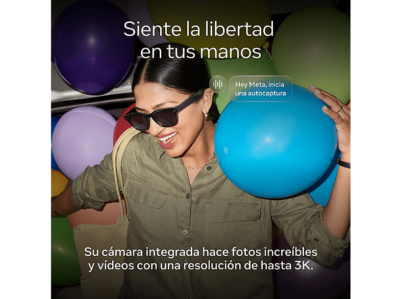 Gafas IA - Meta Adventurer, Lentes transparentes, Cámara 12 MP, Traducción en tiempo real, Resolución 3K HD, +8h Batería, Classic Tortoise – imagen 2